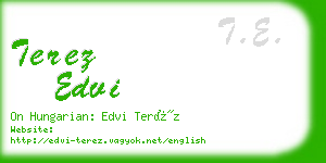 terez edvi business card